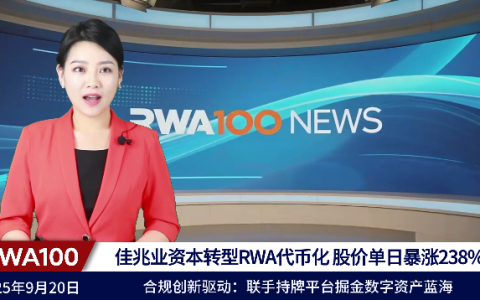 佳兆业资本转型RWA代币化 股价单日暴涨238%